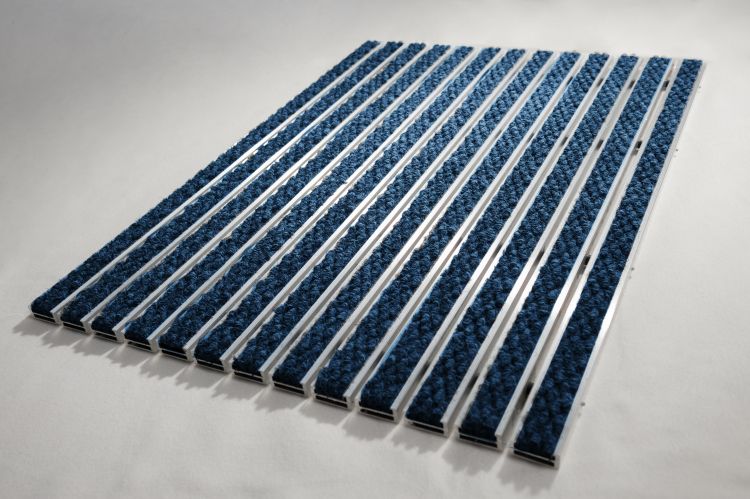 Tapis d'entrée 17R + cadre de 20 mm - Coloris Bleu - Taille 60cm x 40cm