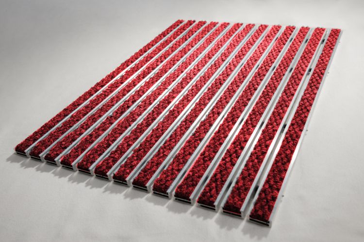 Tapis d'entrée 17R + cadre de 20 mm - Coloris Rouge - Taille 60cm x 40cm