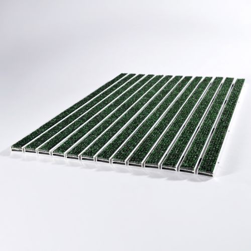 Tapis d'entrée 10R + Cadre de 13 mm  - Coloris Vert - Taille 100cm x 100cm